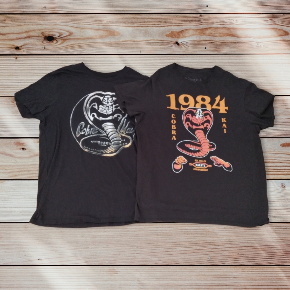 Lot Of 2 Cobra Kai The Karate Kid Shirts Mens XL